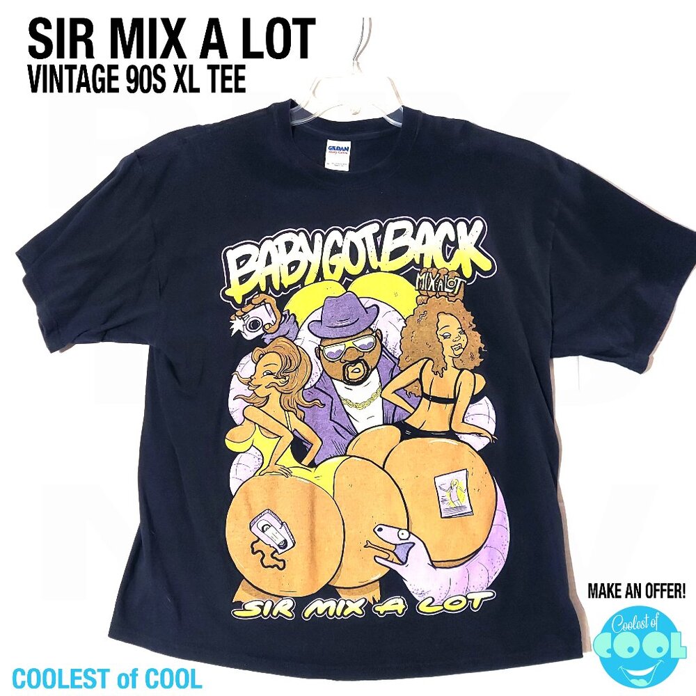 Vtg 90s Sir Mix A Lot Baby Got Back T Shirt XLarge Hip Hop Rapper tee rare